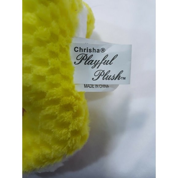 Chrisha Playful Yellow Bunny Rabbit Waffle Texture Plush 6" Easter Stuffed - Picture 5 of 7